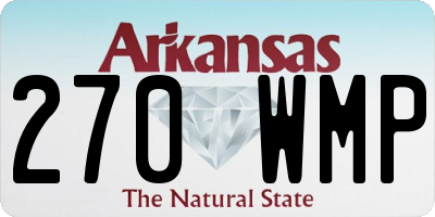 AR license plate 270WMP
