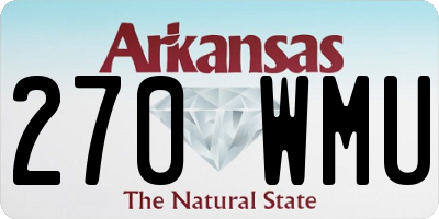 AR license plate 270WMU