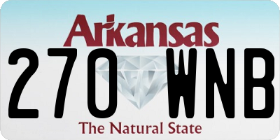 AR license plate 270WNB