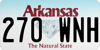 AR license plate 270WNH