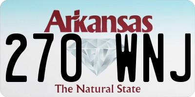 AR license plate 270WNJ