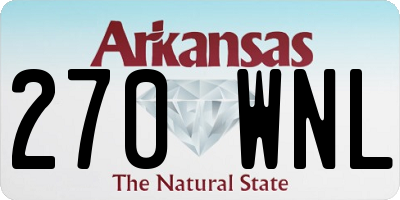 AR license plate 270WNL