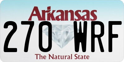 AR license plate 270WRF