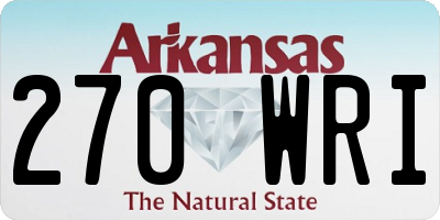 AR license plate 270WRI
