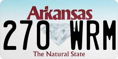 AR license plate 270WRM