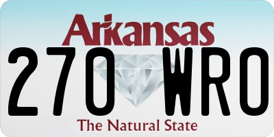 AR license plate 270WRO