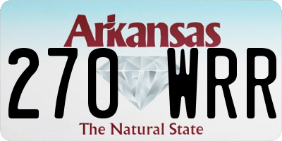 AR license plate 270WRR