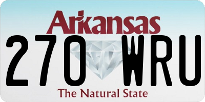 AR license plate 270WRU