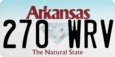 AR license plate 270WRV