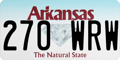 AR license plate 270WRW