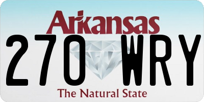 AR license plate 270WRY