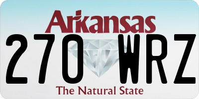 AR license plate 270WRZ