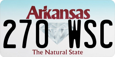 AR license plate 270WSC