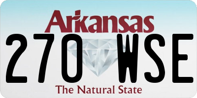 AR license plate 270WSE