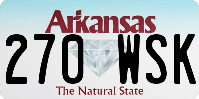 AR license plate 270WSK