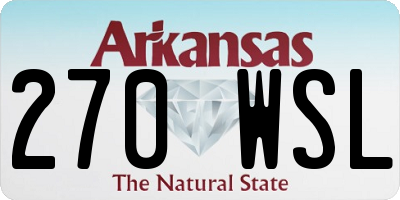 AR license plate 270WSL
