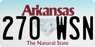 AR license plate 270WSN