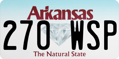 AR license plate 270WSP