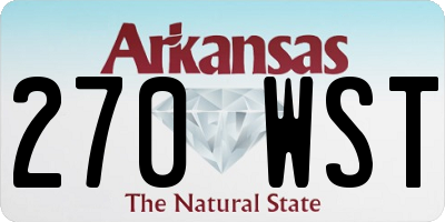AR license plate 270WST