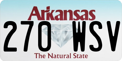 AR license plate 270WSV