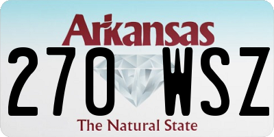 AR license plate 270WSZ