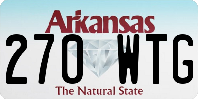 AR license plate 270WTG