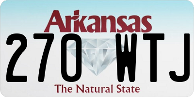 AR license plate 270WTJ