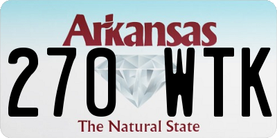 AR license plate 270WTK