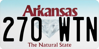 AR license plate 270WTN
