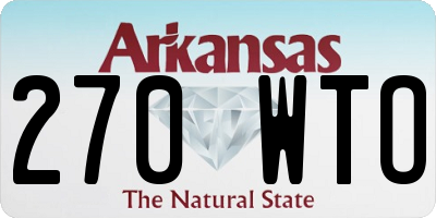 AR license plate 270WTO