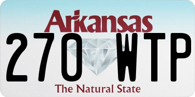 AR license plate 270WTP