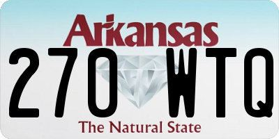 AR license plate 270WTQ