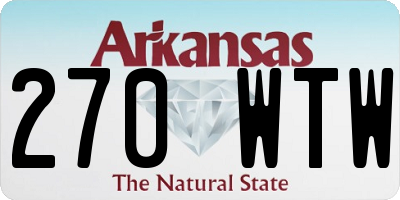 AR license plate 270WTW