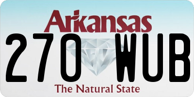 AR license plate 270WUB