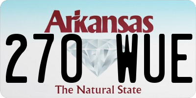 AR license plate 270WUE