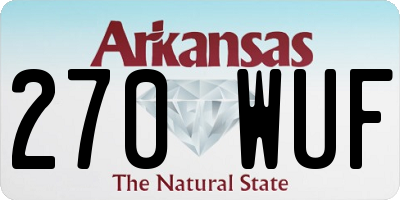 AR license plate 270WUF