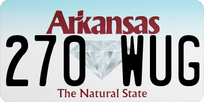 AR license plate 270WUG