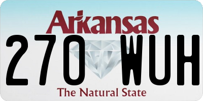 AR license plate 270WUH