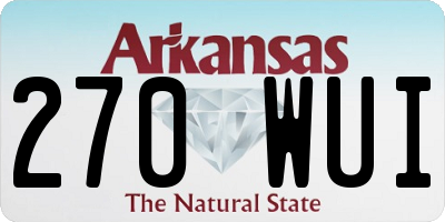 AR license plate 270WUI