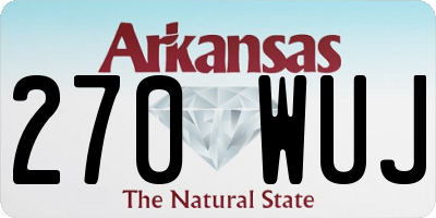 AR license plate 270WUJ
