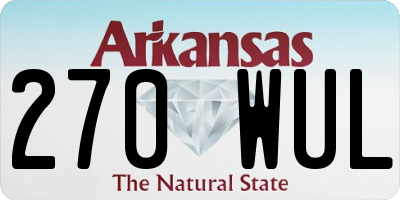 AR license plate 270WUL