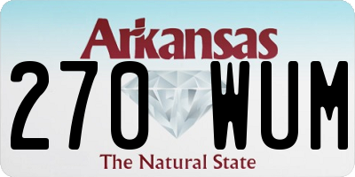 AR license plate 270WUM