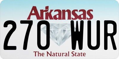 AR license plate 270WUR
