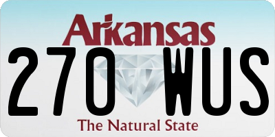 AR license plate 270WUS