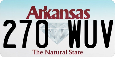 AR license plate 270WUV