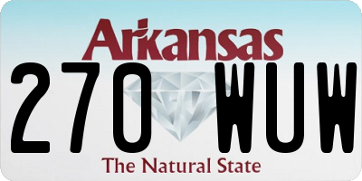 AR license plate 270WUW
