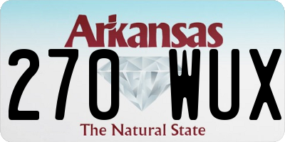 AR license plate 270WUX