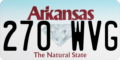 AR license plate 270WVG