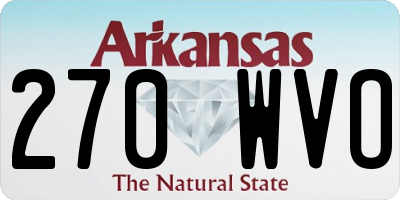 AR license plate 270WVO