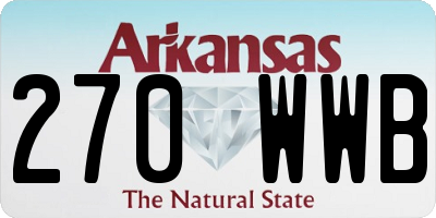 AR license plate 270WWB